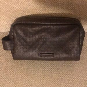 Men’s leather shaving bag new never used